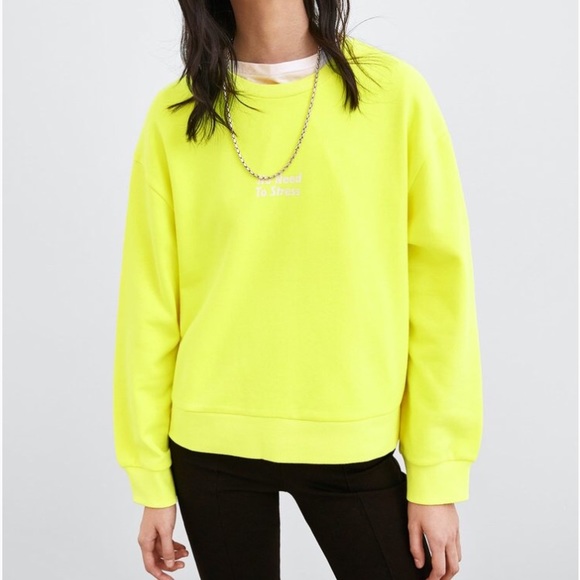 zara neon sweatshirt